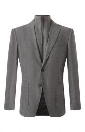 Пиджак из шерсти и хлопка BOSS