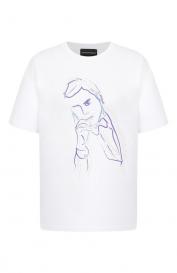 Хлопковая футболка Emporio Armani