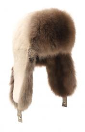Меховая шапка-ушанка из норки и соболя VICTORIA KUSENKOVA