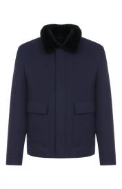 Шерстяная куртка с подкладкой из норки MVST