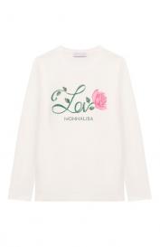 Хлопковый лонгслив Monnalisa