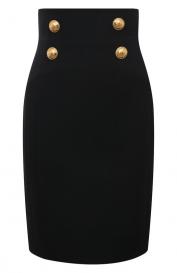 Шерстяная юбка Balmain