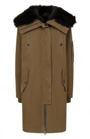 Хлопковая парка с подкладкой из овчины Dolce&Gabbana