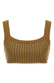 Топ с отделкой стразами The Attico