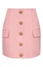 Кожаная юбка Balmain