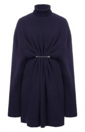 Платье из хлопка и шерсти Balenciaga