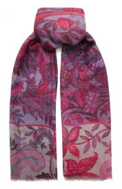 Шаль Орнамент цветы из кашемира и шерсти Gourji