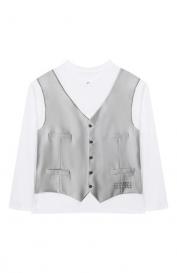 Хлопковый лонгслив mm6