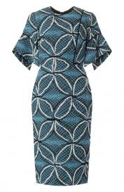 Платье из хлопка и шелка Roland Mouret