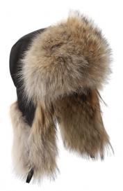 Шапка-ушанка с мехом койота VICTORIA KUSENKOVA