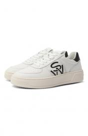 Кожаные кеды SW Courtside Stuart Weitzman
