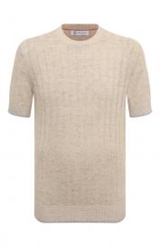 Джемпер изо льна и хлопка Brunello Cucinelli