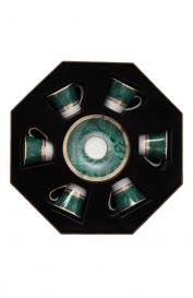 Набор из шести кофейных чашек с блюдцами Malachite Stefano Ricci