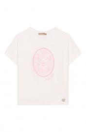 Хлопковая футболка ELIE SAAB JUNIOR