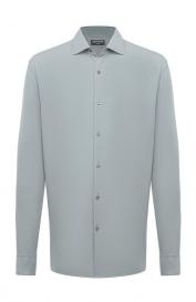 Рубашка из хлопка и кашемира Zegna