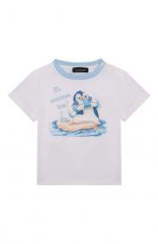 Хлопковая футболка Monnalisa