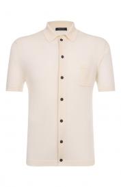 Рубашка из шерсти и шелка KITON