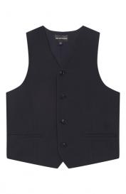 Жилет из вискозы и хлопка Emporio Armani
