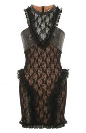 Платье с отделкой стразами SELF-PORTRAIT