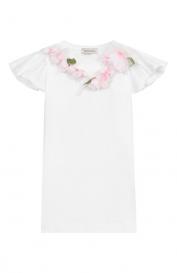 Хлопковая футболка Monnalisa