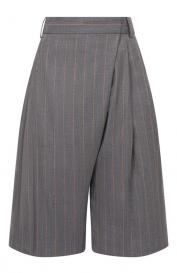 Шорты из шерсти и вискозы Ganni