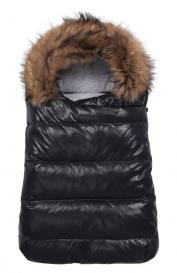 Пуховый конверт с отделкой из енота Chepe