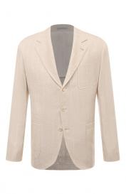 Пиджак изо льна и шерсти Brunello Cucinelli