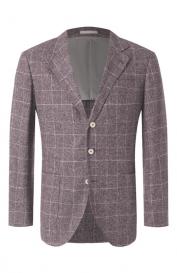Пиджак из шелка и шерсти Brunello Cucinelli