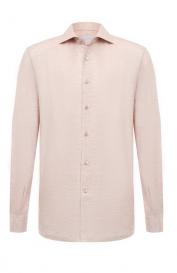 Рубашка из хлопка и льна Stefano Ricci