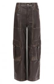 Кожаные брюки-карго HALFBOY