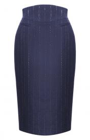Юбка изо льна и шерсти KITON