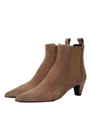 Замшевые ботильоны Fabi