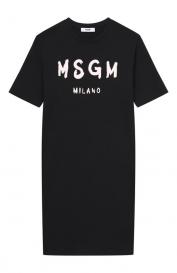 Хлопковое платье MSGM Kids
