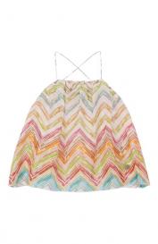 Топ из хлопка и шелка Missoni