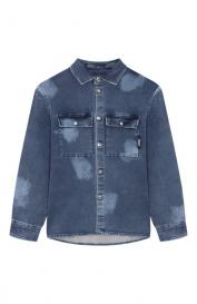 Джинсовая рубашка MSGM Kids