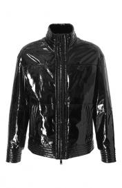 Кожаный пуховик с подкладкой из норки MVST