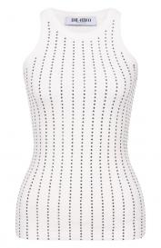 Топ с отделкой стразами The Attico