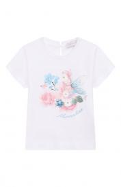 Хлопковая футболка Monnalisa