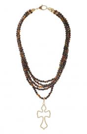 Колье Amber Cross Bluejay