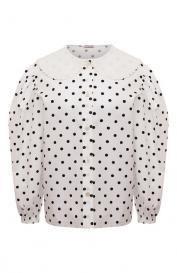 Хлопковая блузка Miu Miu