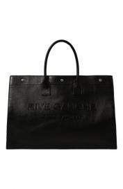 Кожаная сумка-шопер Rive Gauche large Saint Laurent