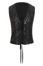 Жилет с отделкой пайетками KITON