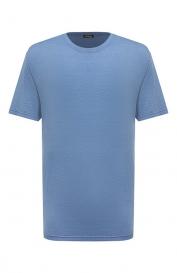 Футболка из шелка и хлопка KITON