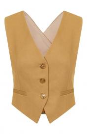 Жилет из вискозы и льна Dondup