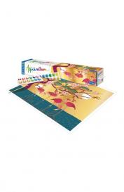 Акварельная раскраска большая Розовый фламинго SentoSphere