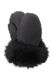 Пуховые варежки с отделкой из песца Yves Salomon Enfant