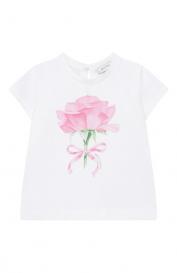 Хлопковая футболка Monnalisa