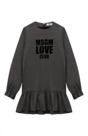 Хлопковое платье MSGM Kids