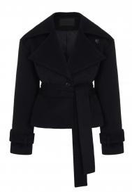 Короткое пальто из шерсти THE REAL BASE