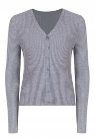 Кардиган из плотного трикотажа в рубчик AZUR